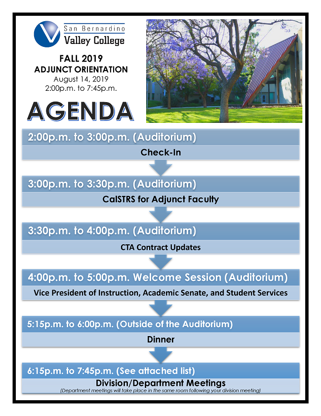 Adjunct Orientation Agenda 8/14/19